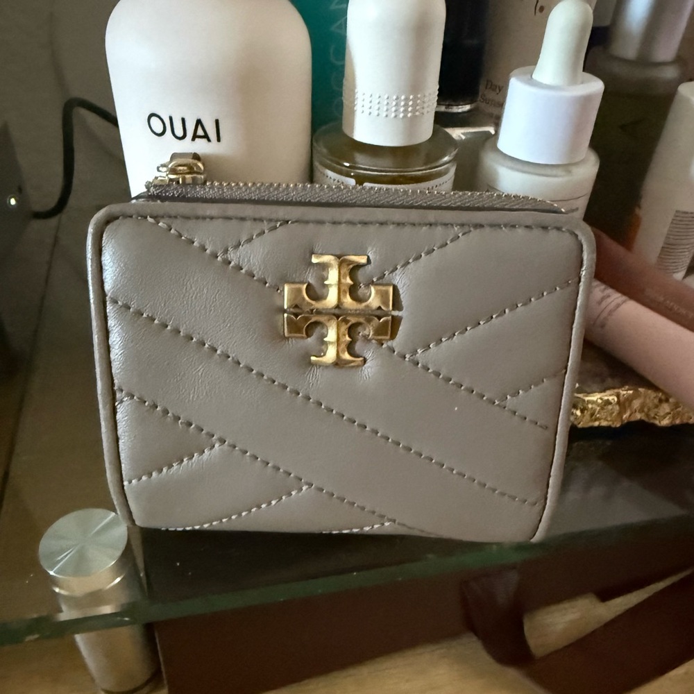 Tory Burch Gray Quilted Wallet